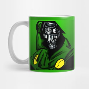 the doctor doom in secret wars with fantastic four Mug